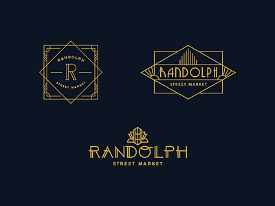 Randolph Street Market art deco branding deco identity logo retro vintage