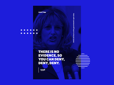 Slow Burn: Tripp clinton hack hack day hackathon linda tripp overlay photoshop poster scandal