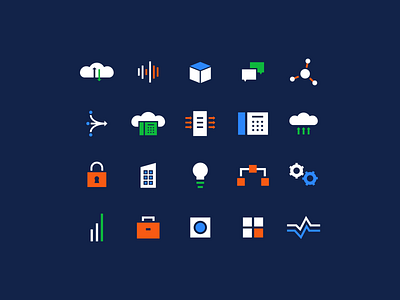 Communication Icon Set cloud communication iconography icons tech technology