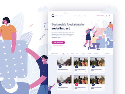 The Future of Giving - Giveth design ethereum fundraising landing page public goods social impact website