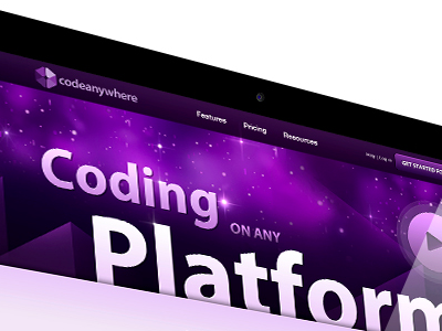 Codeanywhere code codeanywhere editor product purple showcase website