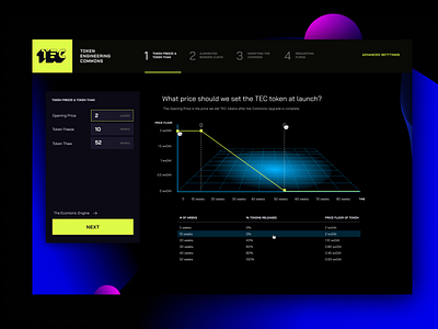 TEC Commons Configuration Dashboard - Token Freeze & Token Thaw