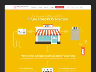 Single store POS solution bravo illustration point of sale pos single store