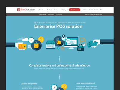 Enterprise POS solution bravo enterprise store illustration point of sale pos
