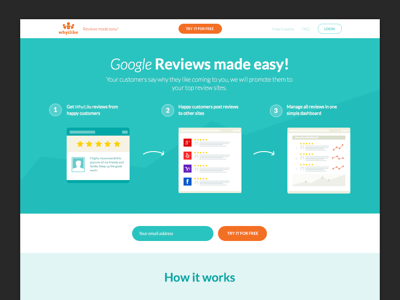 Reviews landing page landing page rating reviews website