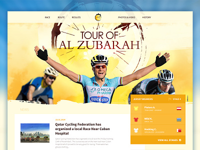 Toalz bike cycling event qatar ride sports tour website yellow jersey