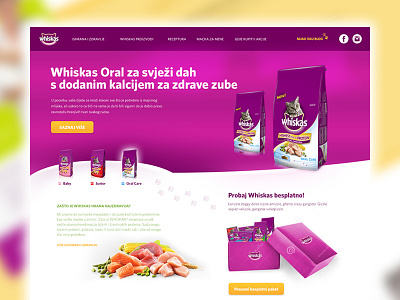 Whiskas homepage cat food homepage kitten landing page products tips whiskas