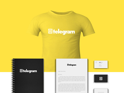 Telegram stationary branding colors digital logo media publishing telegram typography