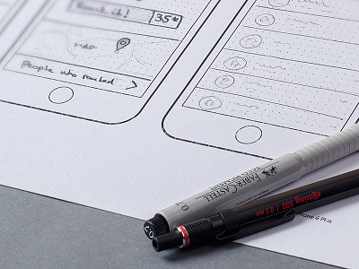 More Handmade Wireframes app drawing ios8 iphone6 mobile sketch wireframes