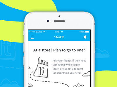 StorkIt Main app delivery groceries ios iphone mobile shopping store