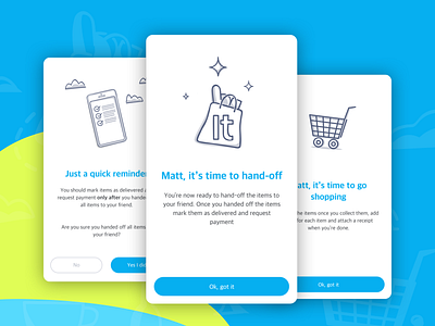 StorkIt Popup Screens app delivery groceries ios iphone mobile shopping store storkit