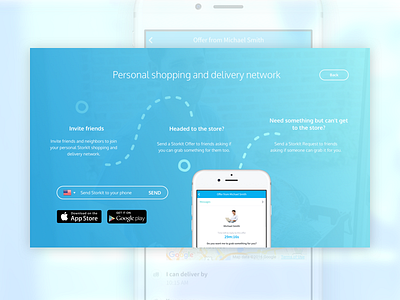 How It Works app delivery groceries ios landing page mobile shopping store storkit