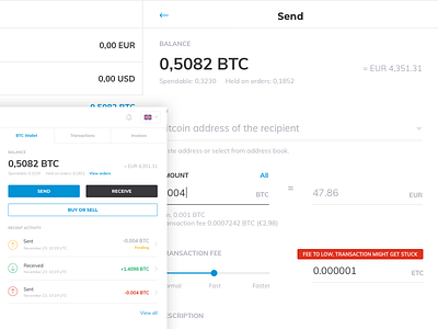 Crypto Wallet blockchain cryptocurrency dashboard exchange montserrat muli wallet