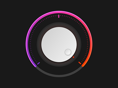 Dial control dial gradient interaction knob radial dial