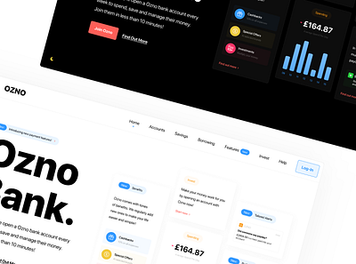 #concepts - Ozno Bank Homepage bank design fintech interface minimal money product product design ui user experience user interface userinterface ux web