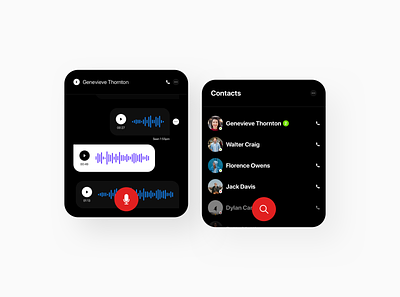 #concepts - Apple Watch Voice Chat app app design apple apple watch chat design interface messages messegner minimal mobile product product design ui user experience user interface userinterface ux voice