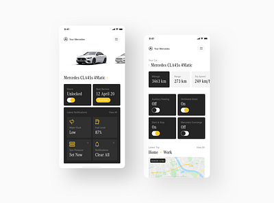 #concepts - Mercedes App for iPhone app app design apple car design interface mercedes minimal mobile product product design ui user experience user interface userinterface ux