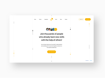 #Concepts - Learning Platform courses design desktop interface landing page learning product product design ui user experience user interface userinterface ux web website website concept website design white yellow