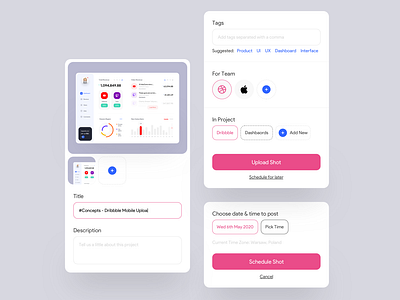 #concepts - Dribbble Mobile Upload