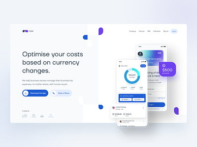 Banking of the Future #ForeignPayments app banking business business trip expenses finance foreign payments landing page payments product design sme ui ux