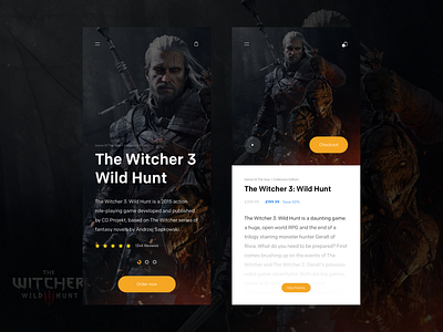 Witcher 3 - Order app design interface minimal mobile product design ui user experience user interface userinterface ux web
