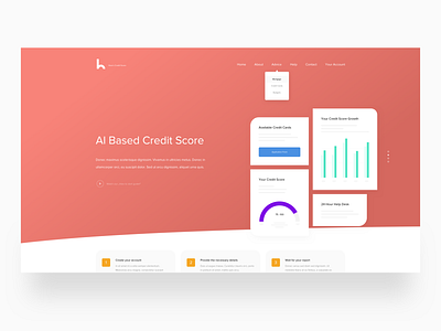 AI Credit Score Landing Page ai credit credit score design interface landing landing page minimal page product product design score ui user experience user interface userinterface ux web website