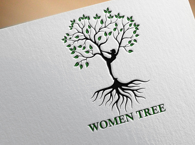 Women Tree logo animation branding graphic design logo minimalist logo natural logo