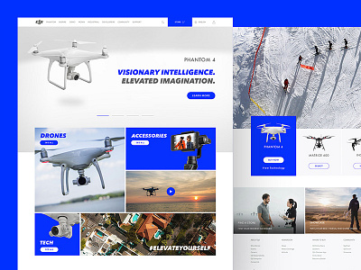 DJI drone graphic design interaction design ui user experience user interface web design