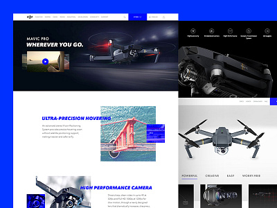 DJI drone graphic design interaction design ui user experience user interface web design