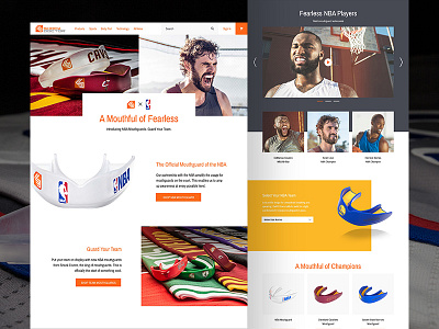 Shock Doctor X NBA graphic design interaction design nba ui user interface web design website