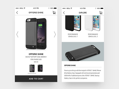 Incipio app ecommerce interaction design mobile ui user interface