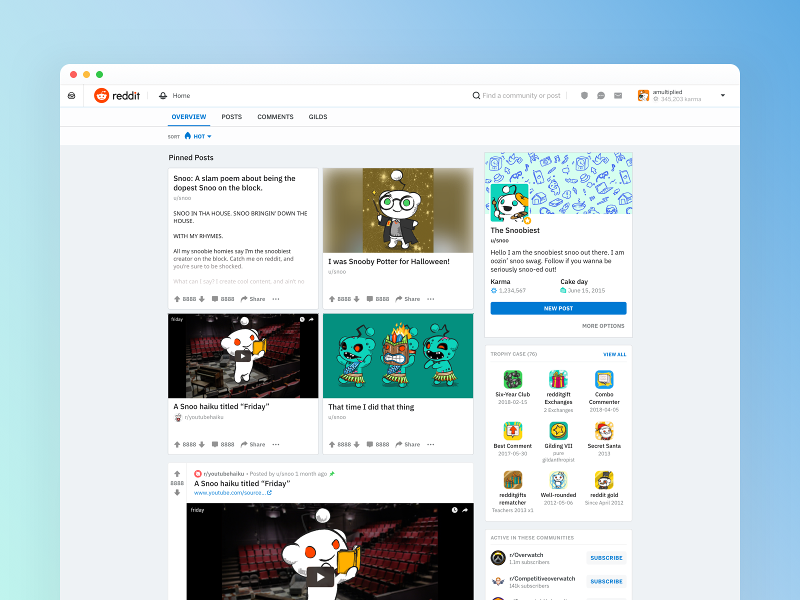 Profile Showcase for Reddit Creators by Meesh Lin on Dribbble