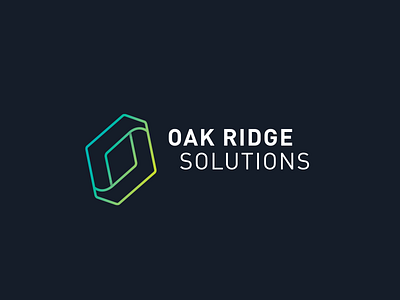 Oak Ridge Solutions Logo architecture cad concrete gradient logo software technology