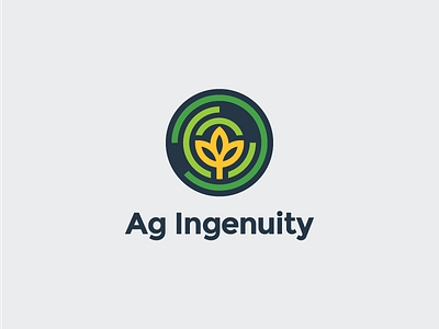 Ag Ingenuity Logo agriculture circle concentric farming green logo