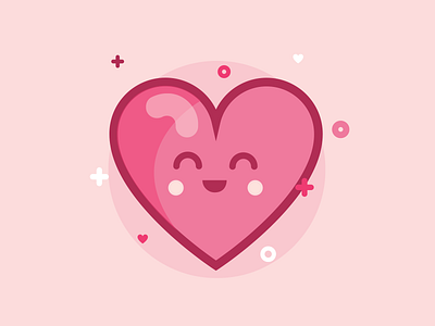 Happy Heart cartoon cheer cute happiness heart pink valentine