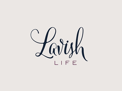 Lavish Life calligraphy cursive custom font logo typography