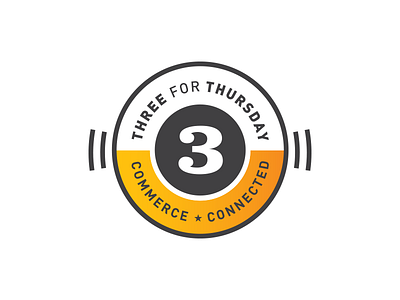 Three For Thursday Logo broadcast commerce logo news three