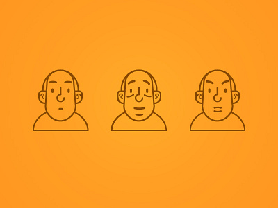 Heads heads illustration orange