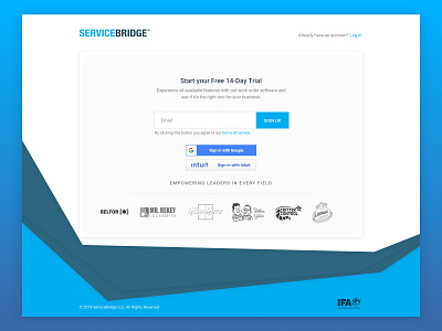 Free Trial Signup - ServiceBridge