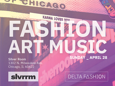 Fashion Week event flier chicago fashion flier print design silverroom