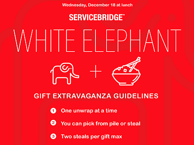 white elephant invitation