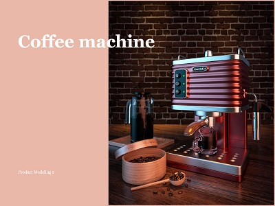 COFFEE MACHIINE c4d coffee cup coffeebar coffeebean cup design machine octane pot product design rendering