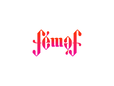 Fémos design female logo omni typography