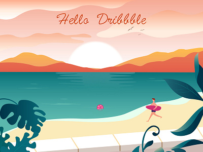 Hello Dribbble ! illustration