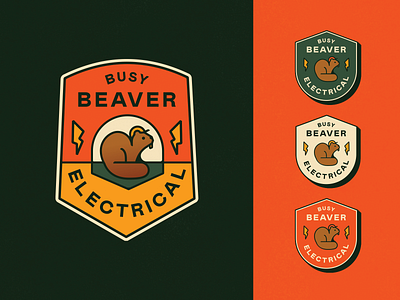 Busy Beaver Badge badge beaver beavers electrical logo