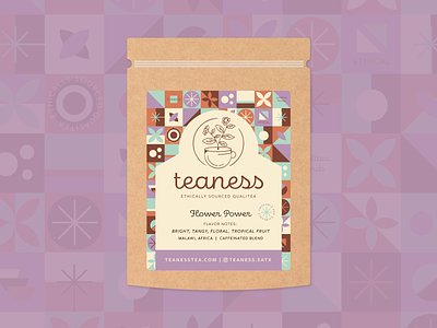 Teaness Label System cbd labels packaging pattern sustainable system tea