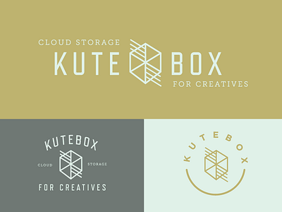 KuteBox Concepts abstract box branding cloud creative logo square storage