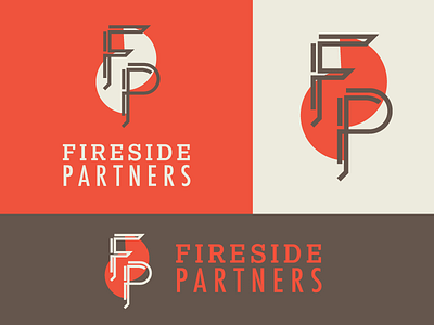 Fireside Partners Logo Concept abstract branding concept fire fp identity logo monogram