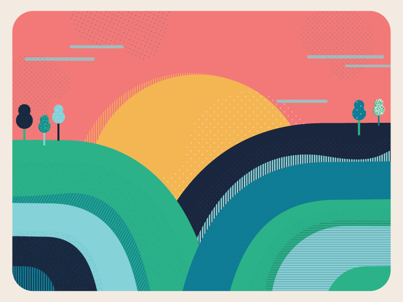 Simple Landscape by Becca Kaiser on Dribbble