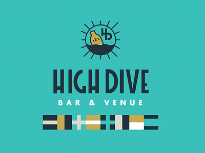 High Dive Concept II Revisited bar beer branding deco flags high dive logo nautical type